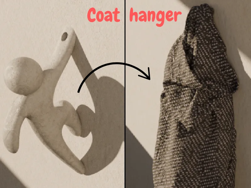 Artistic coat hanger