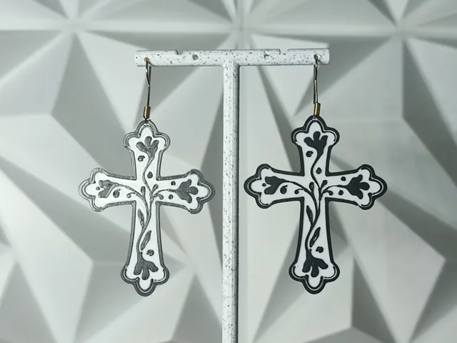 Aretes Cruz de Azabache