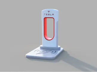 Tesla Charging Station Wireless Phone Charging