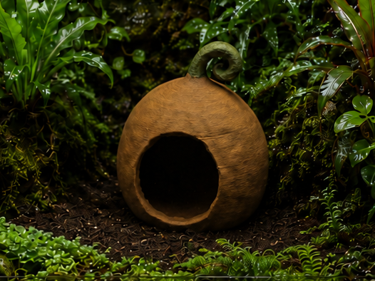 Decorative Pumpkin Hideout - Terrarium & Aquarium