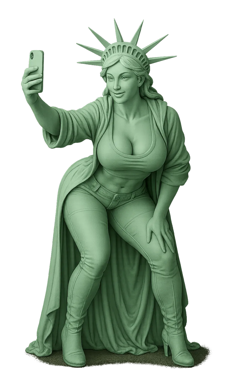Estatua de la Libertad haciéndose un selfie V2 - Modelo de