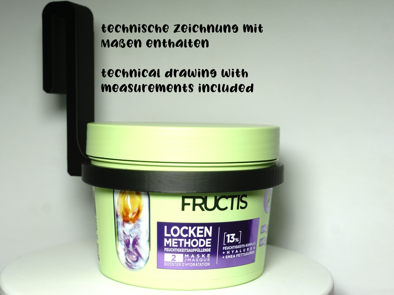 Haarmasken-Halter für Duschtür / Hair mask holder