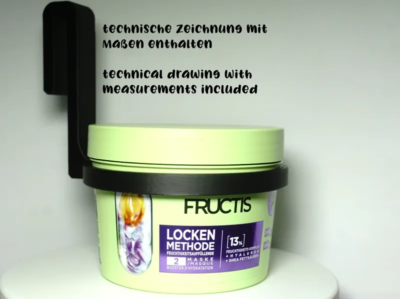 Haarmasken-Halter für Duschtür / Hair mask holder