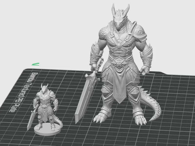 Barbaren Dragonborn D&D Miniatur (50mm & 120mm)
