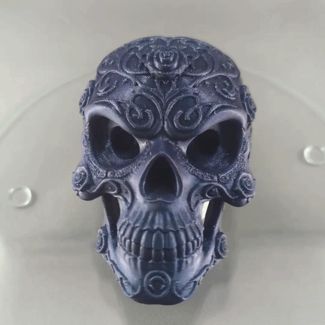 Filigree Rose Skull - Decorative Art