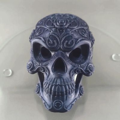 Filigree Rose Skull - Decorative Art