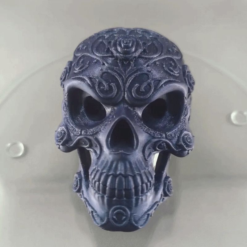 Filigree Rose Skull - Decorative Art