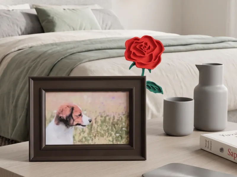 Picture frame with Rose