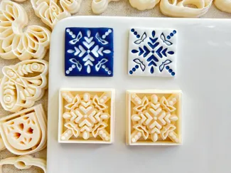 Flower brick polymer clay cutters