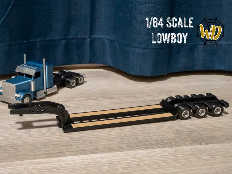 1/64 Scale Lowboy Trailer (No AMS)