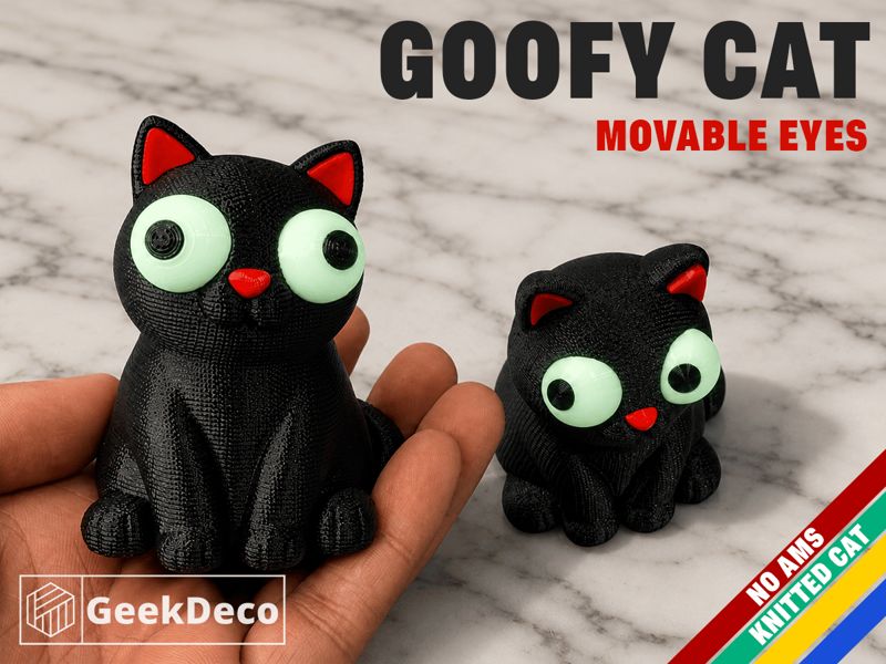 Goofy Cat with Wiggly Eyes | No AMS