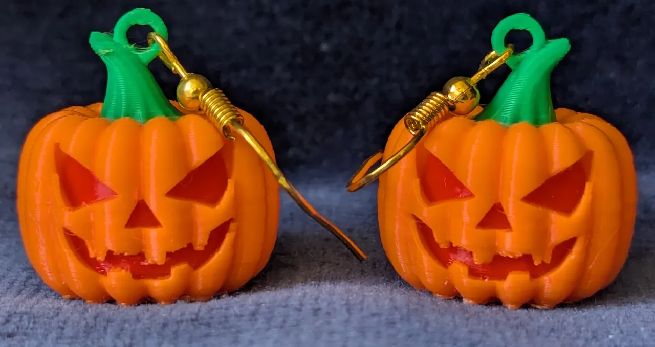 Halloween Pumpkin Earrings view 3