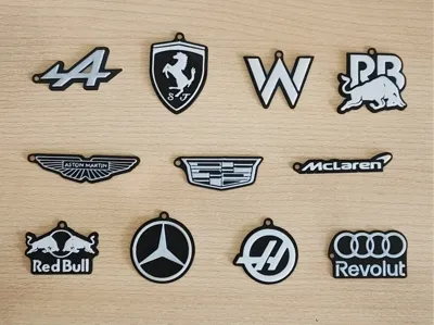 F1 2026 Team Logos Keychain Collection