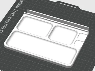 Parts Tray with magnet insertion locations