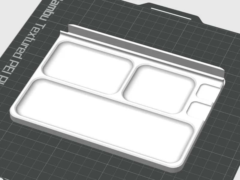 Parts Tray with magnet insertion locations