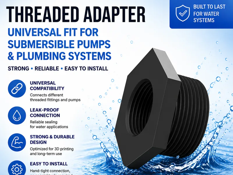 BSP Adapter 1 1/2” Male → 1” Female for Sub  Pumps