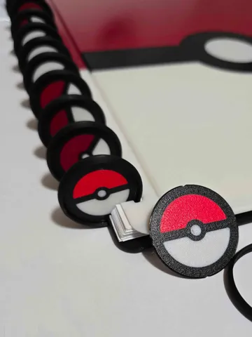 Modelo para impresión 3D: Pokeball Discbound Rings - Multipart — vista de referencia 2