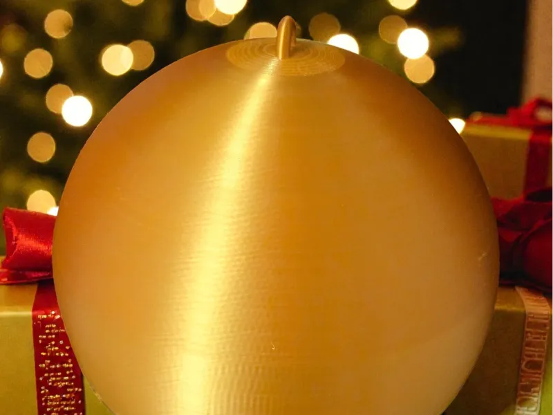 Large Round Christmas Ornament 180 mm in 2 Parts