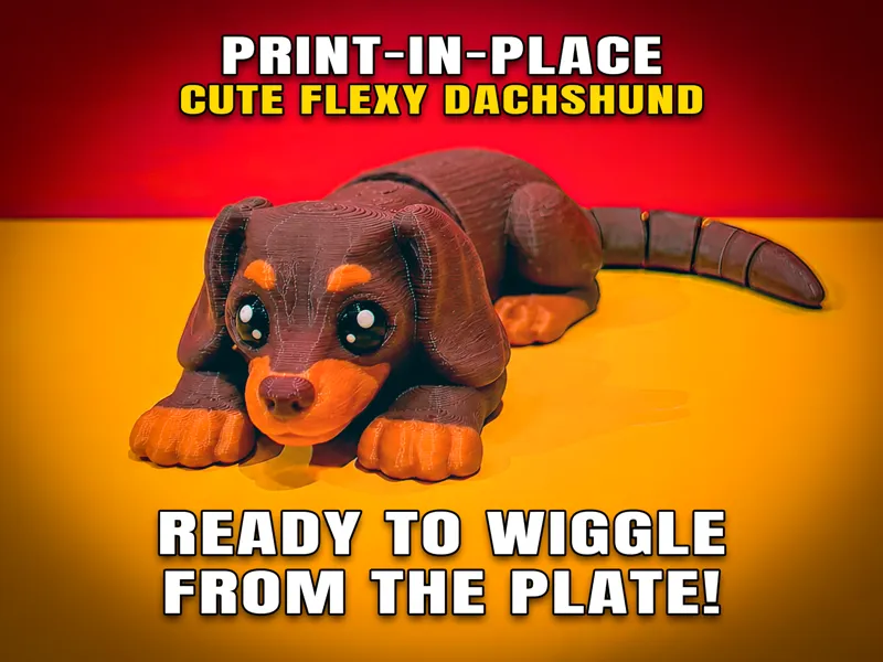 Cute Flexy Dachshund (Articulated Fidget Toy)