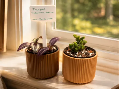 Ribbed Planter that fits Walmart Succulent Pots