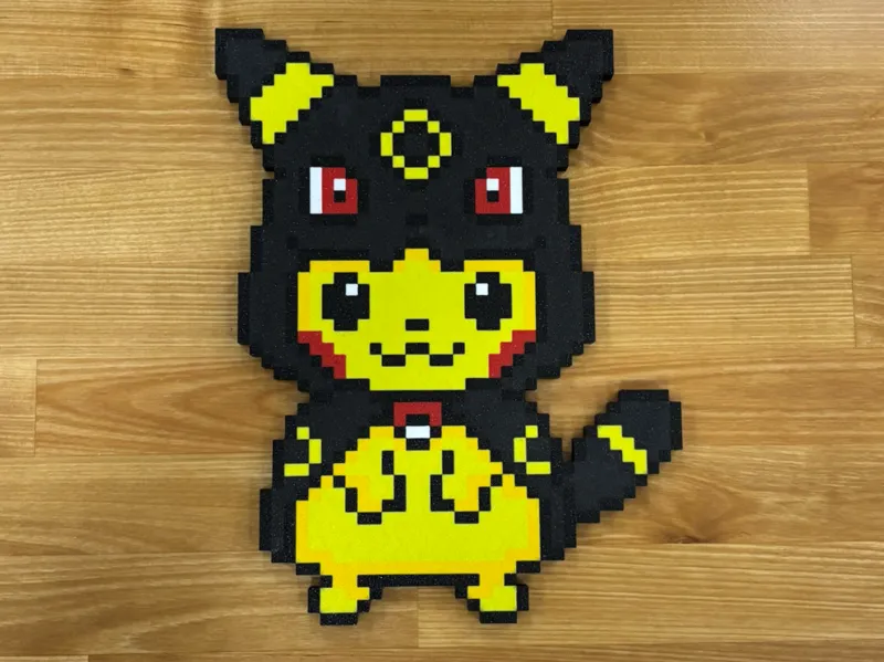Poncho Pikachu Umbreon Pixel Art