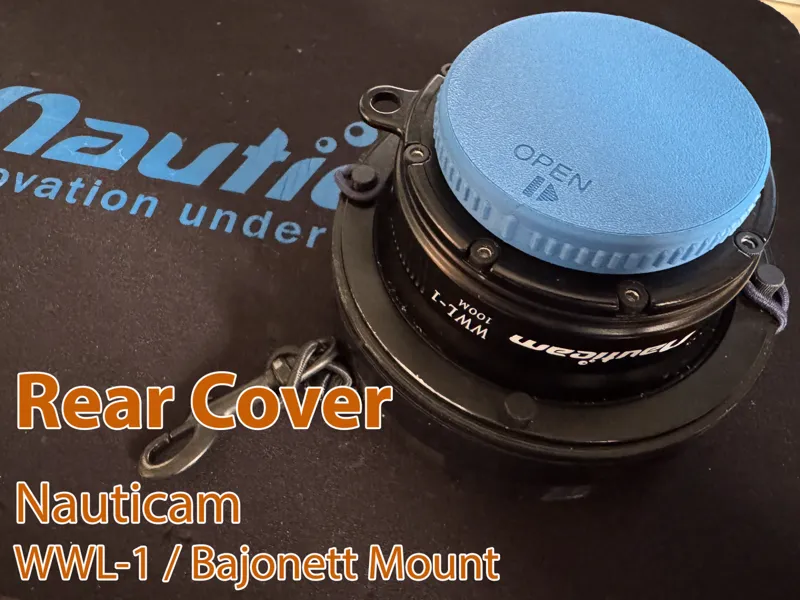 Rear cover for Nauticam WWL-1 / Bajonet Mount