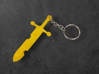 Cheesy excalibur keychain cheese sword fidget