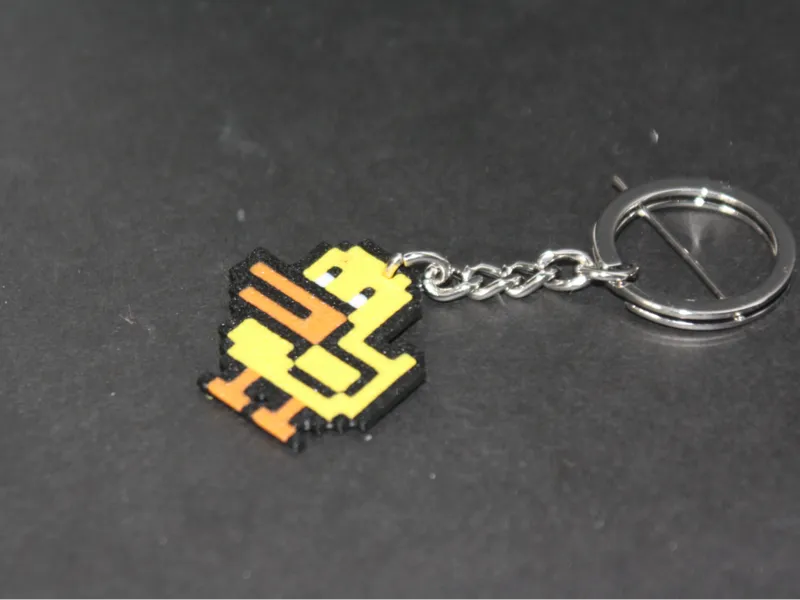 pixalated ducky keychain