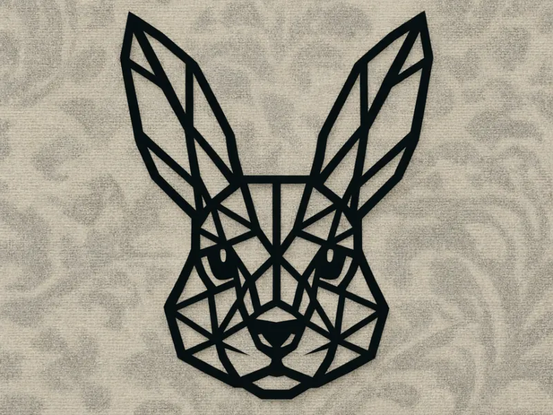 Hasen Wandbild