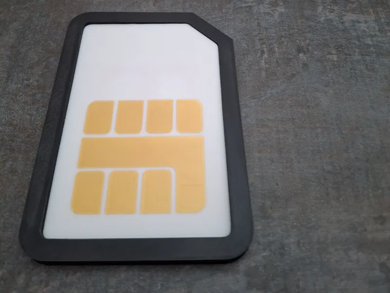 Oversize SIM card and tray - non functional :-)