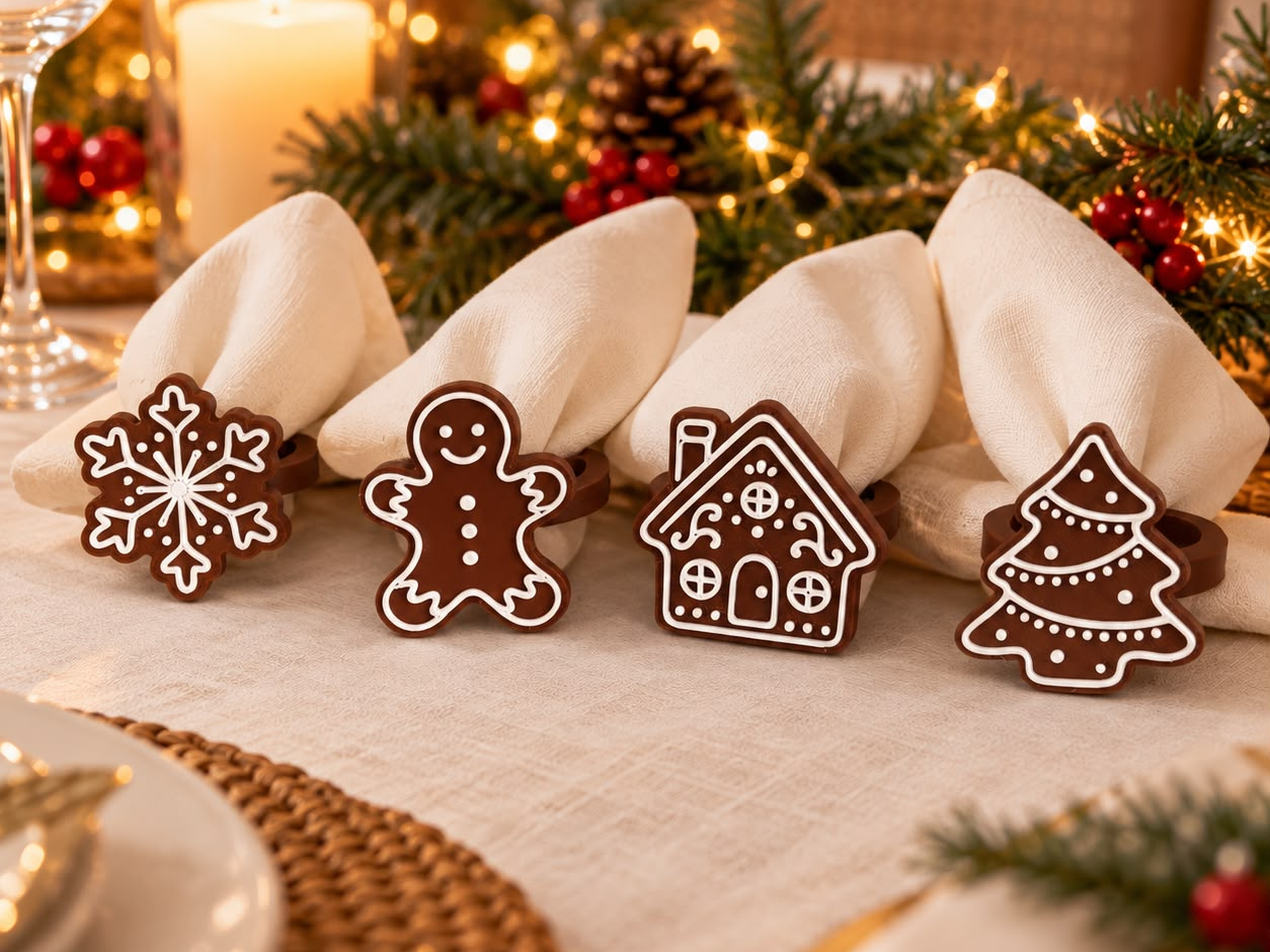Porta Guardanapos Biscoitos Natalinos Decorados - 1