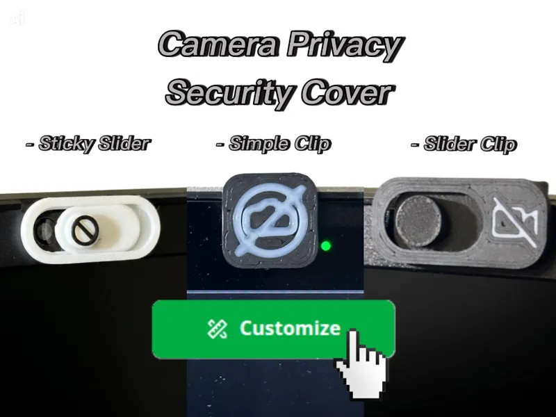 Custom Camera Privacy Security Cover Clip Slider