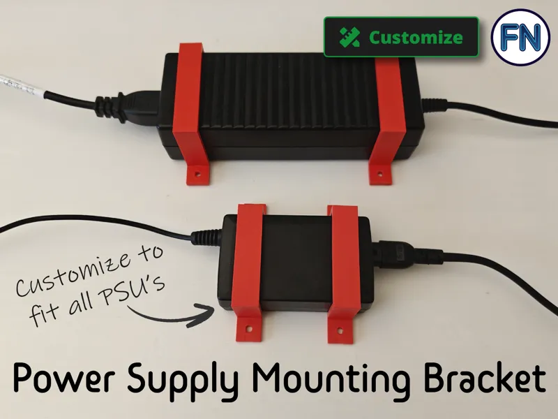 Customizable power supply mounting bracket