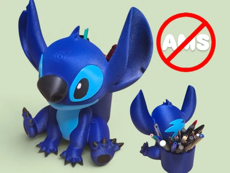Stitch – Pencil Holder 3D Desk Organizer / NO AMS