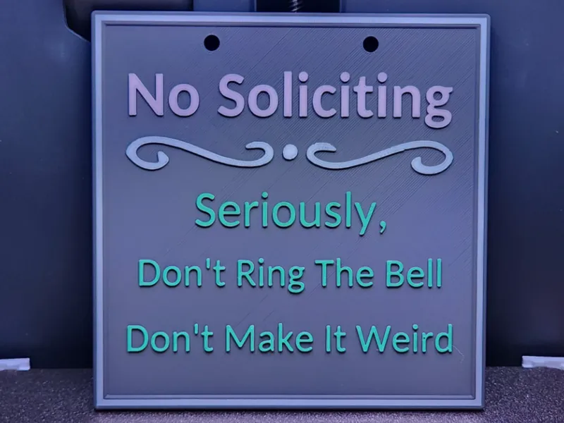 Don't Make It Weird (No Soliciting Sign)