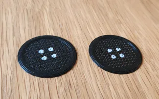 Seethrough button eyes