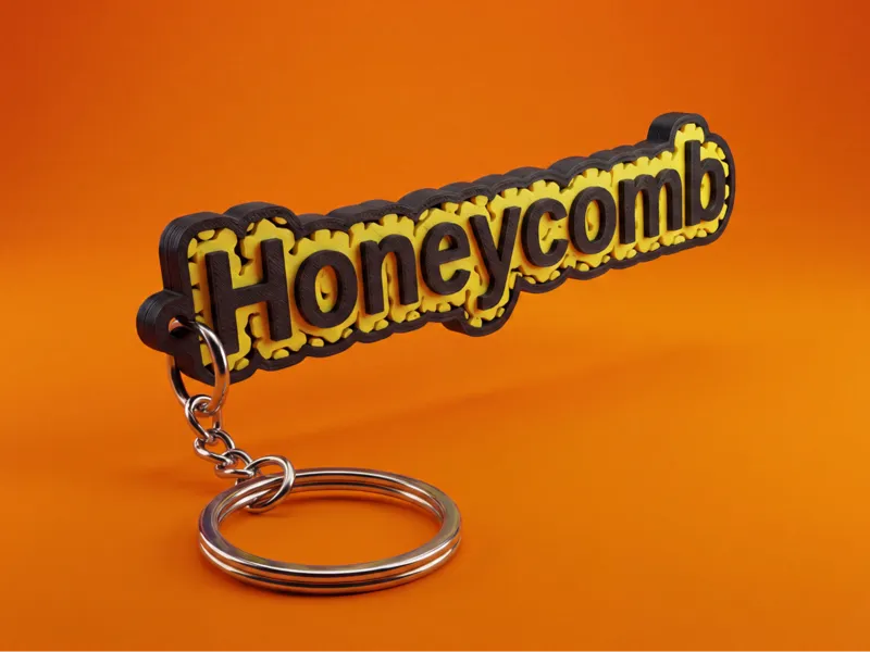 Honeycomb Name Keychain Generator [NO AMS]