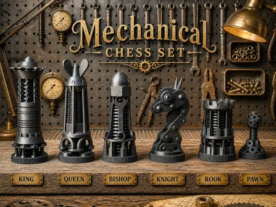 Mechanical Chess Set