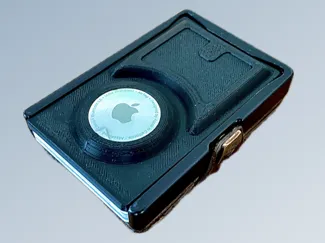 Airtag-holder for wallet with coin compartment