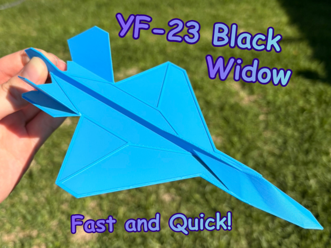 YF-23 Black widow Model Glider, Fast and Fun!