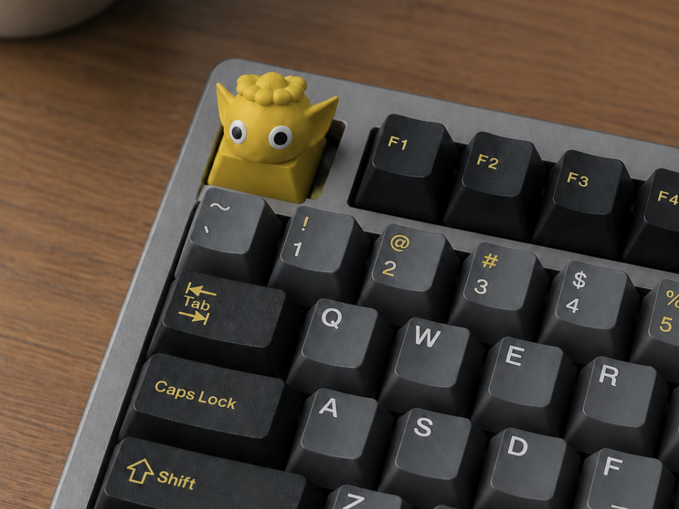 黃皮鍵帽/ keycap yellow pikmin