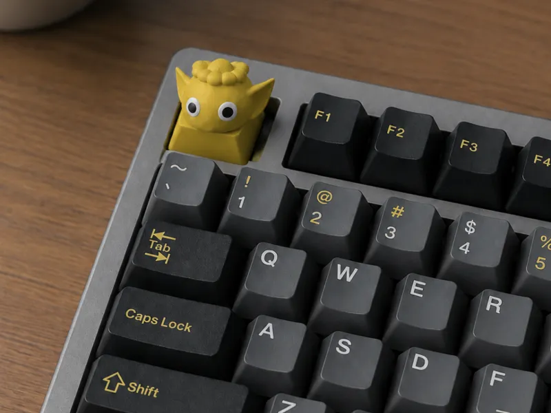 黃皮鍵帽/ keycap yellow pikmin
