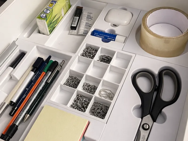 Drawer Organizer with Multiple Bins