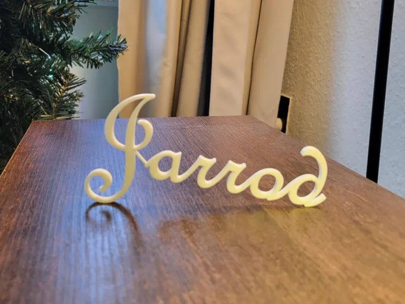 3D Printable Name Display (Jarrod)