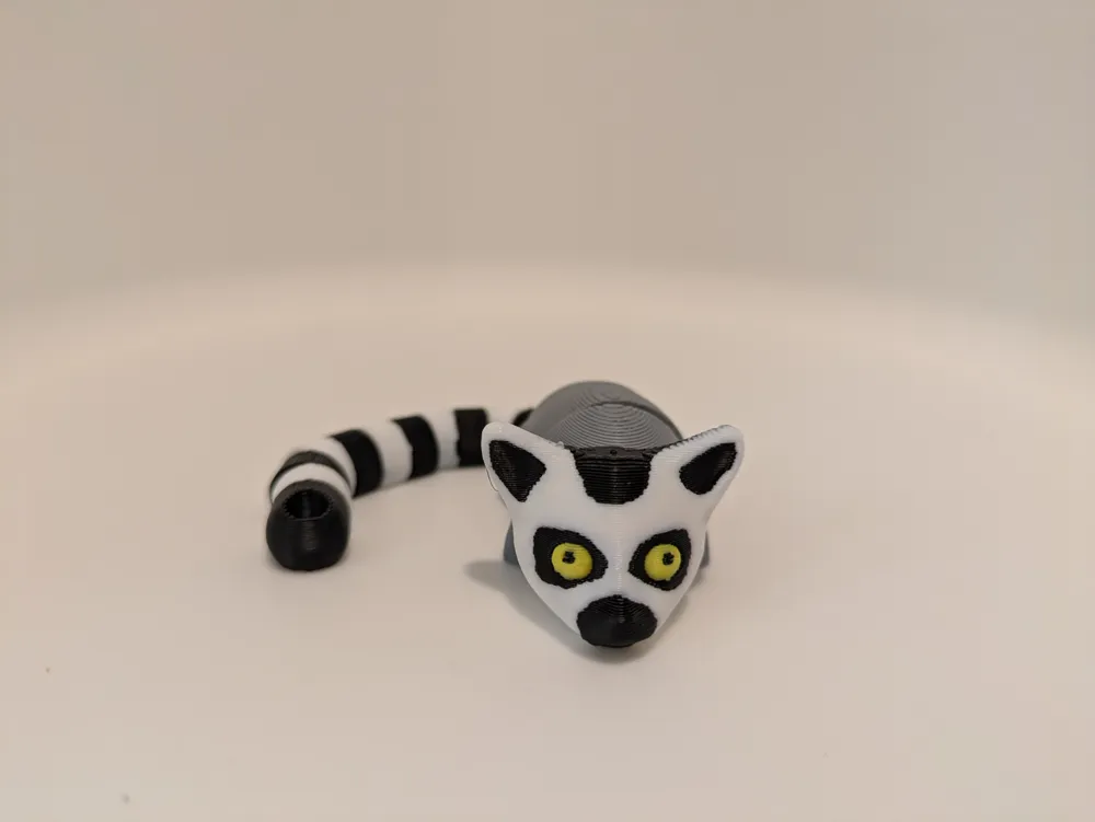 cute baby flexi ring tailed lemur - Free 3D Print Model - MakerWorld