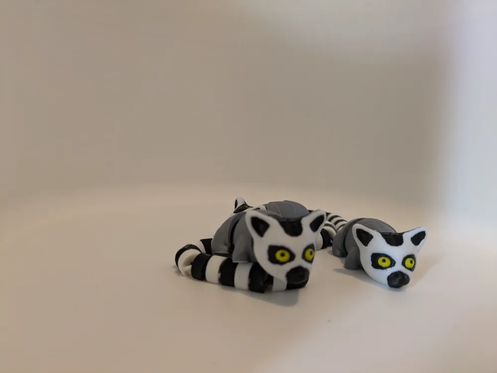 cute baby flexi ring tailed lemur - Free 3D Print Model - MakerWorld