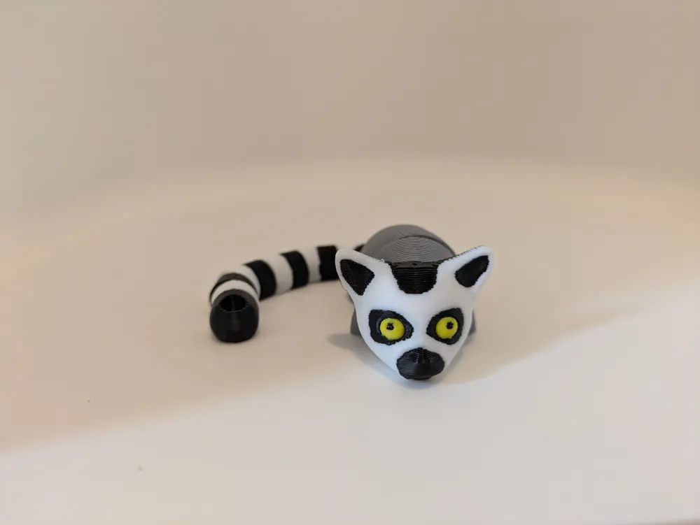 cute baby flexi ring tailed lemur - Free 3D Print Model - MakerWorld