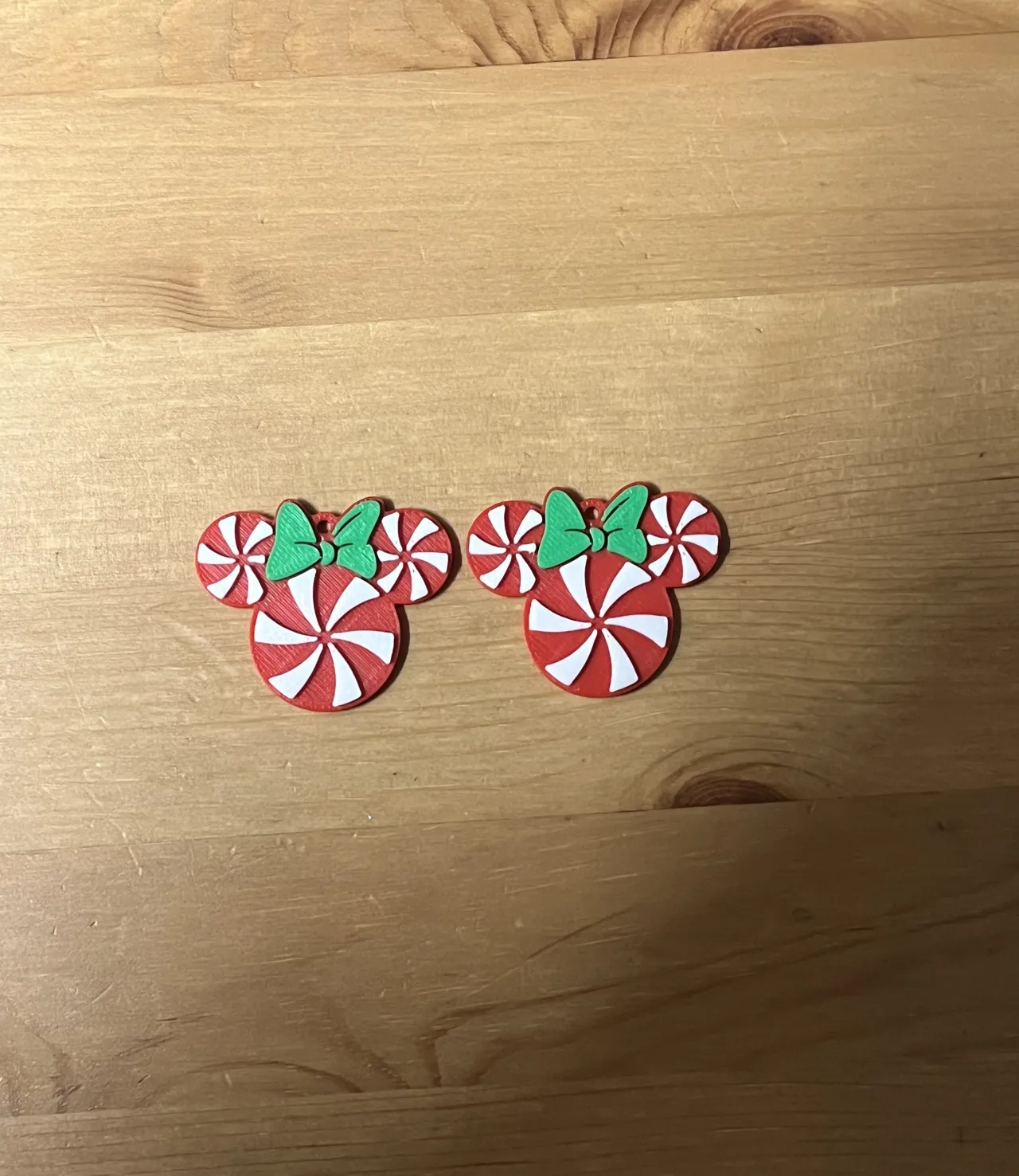 minnie mouse earrings view 2