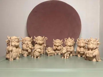 Modelo para impresión 3D: Highland Cow Nativity Set - Christmas Scene — vista de referencia 2