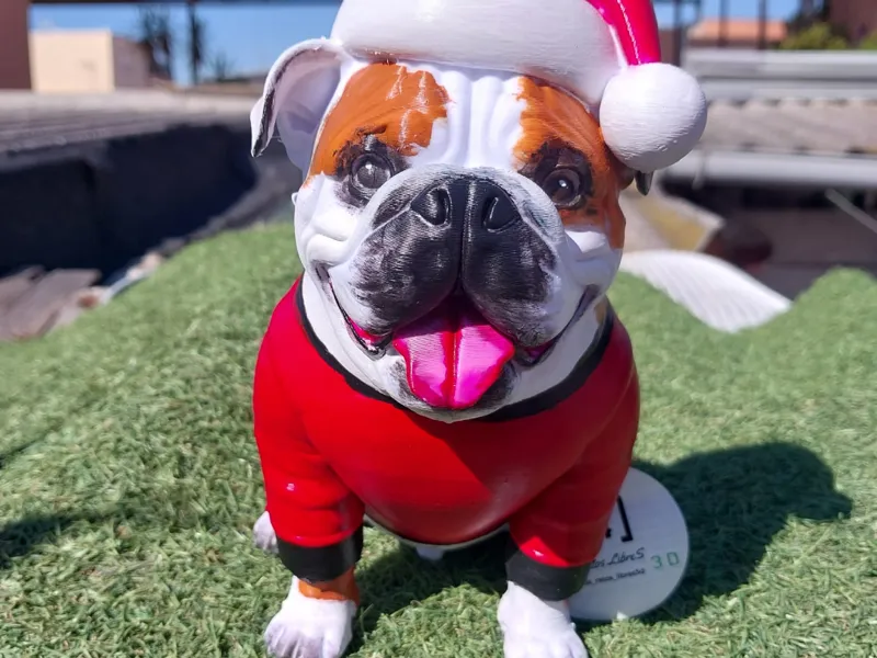 Bulldog ingles navidad